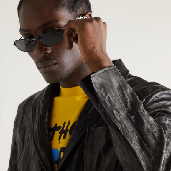 Balenciaga Oval Metal Frame Sunglasses - Picture 7 of 7